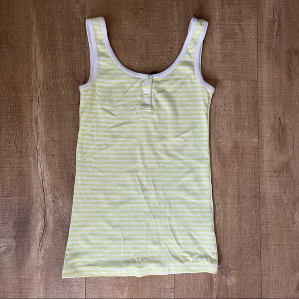 Cynthia Rowley Yellow and White Striped Tank Top
